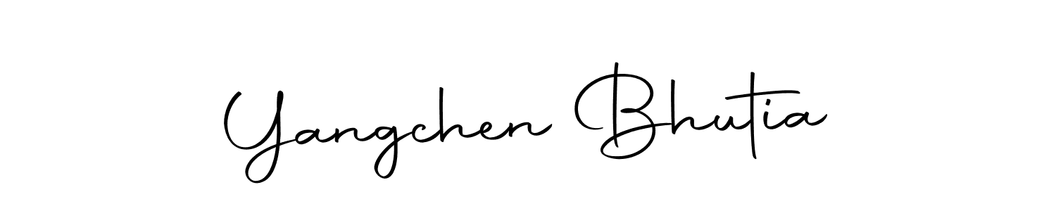 Create a beautiful signature design for name Yangchen Bhutia. With this signature (Autography-DOLnW) fonts, you can make a handwritten signature for free. Yangchen Bhutia signature style 10 images and pictures png