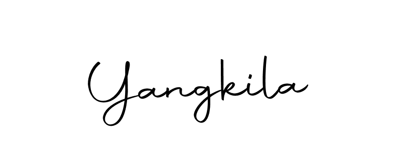 You should practise on your own different ways (Autography-DOLnW) to write your name (Yangkila) in signature. don't let someone else do it for you. Yangkila signature style 10 images and pictures png
