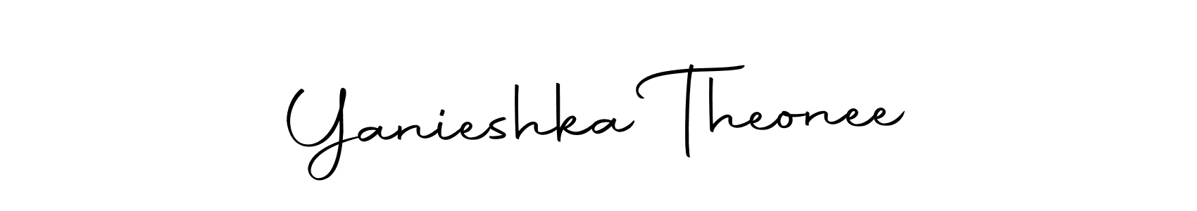 Make a short Yanieshka Theonee signature style. Manage your documents anywhere anytime using Autography-DOLnW. Create and add eSignatures, submit forms, share and send files easily. Yanieshka Theonee signature style 10 images and pictures png