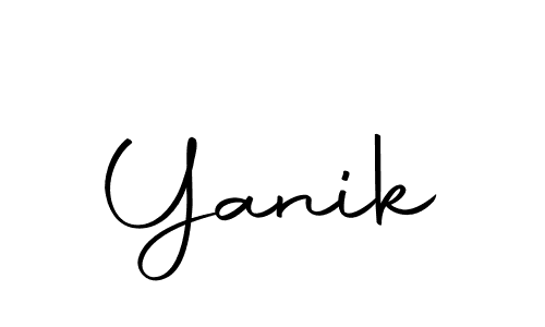 How to make Yanik signature? Autography-DOLnW is a professional autograph style. Create handwritten signature for Yanik name. Yanik signature style 10 images and pictures png