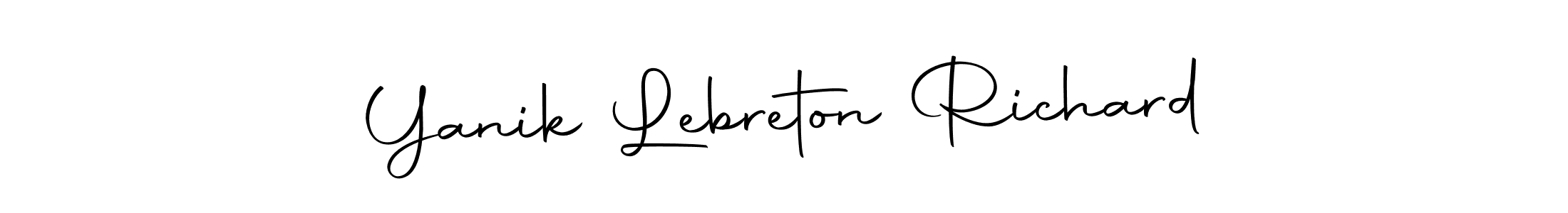 Yanik Lebreton Richard stylish signature style. Best Handwritten Sign (Autography-DOLnW) for my name. Handwritten Signature Collection Ideas for my name Yanik Lebreton Richard. Yanik Lebreton Richard signature style 10 images and pictures png