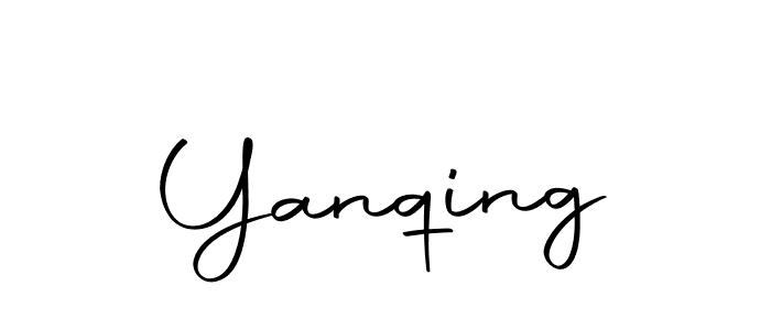 How to make Yanqing name signature. Use Autography-DOLnW style for creating short signs online. This is the latest handwritten sign. Yanqing signature style 10 images and pictures png