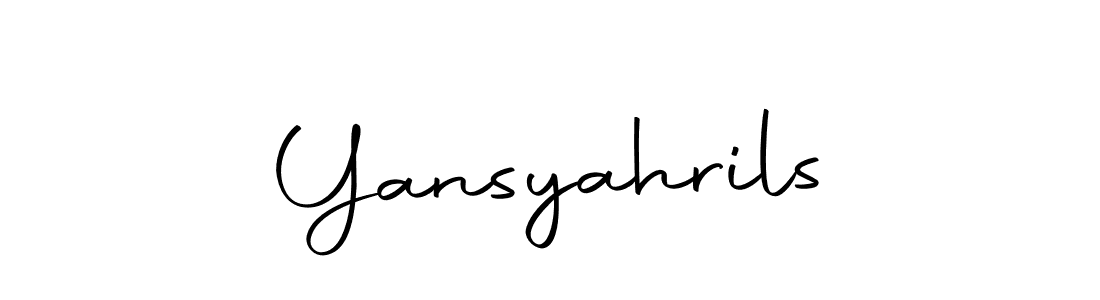 Use a signature maker to create a handwritten signature online. With this signature software, you can design (Autography-DOLnW) your own signature for name Yansyahrils. Yansyahrils signature style 10 images and pictures png