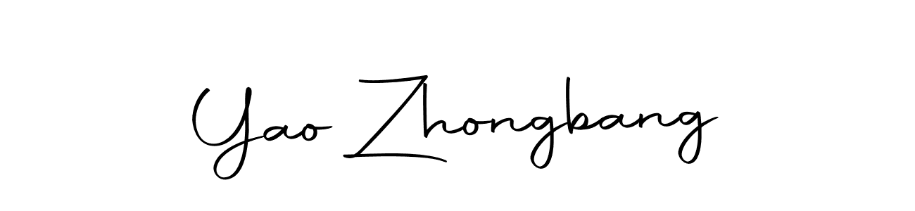 How to make Yao Zhongbang name signature. Use Autography-DOLnW style for creating short signs online. This is the latest handwritten sign. Yao Zhongbang signature style 10 images and pictures png