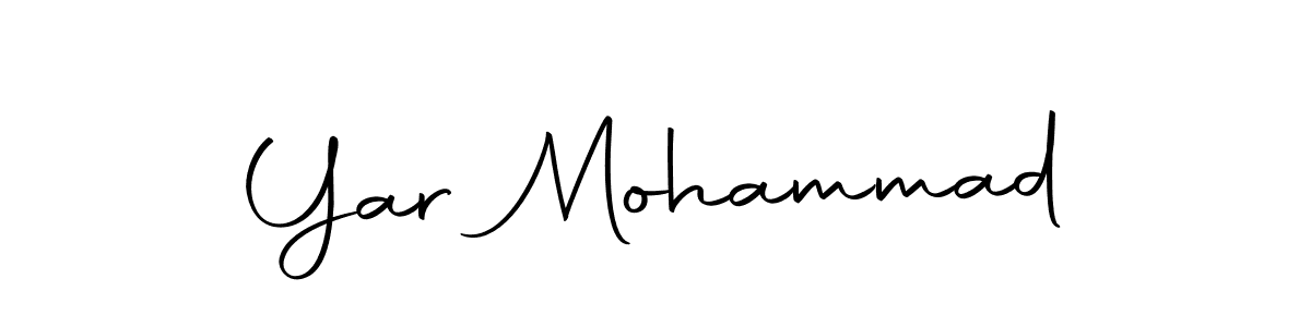 Create a beautiful signature design for name Yar Mohammad. With this signature (Autography-DOLnW) fonts, you can make a handwritten signature for free. Yar Mohammad signature style 10 images and pictures png