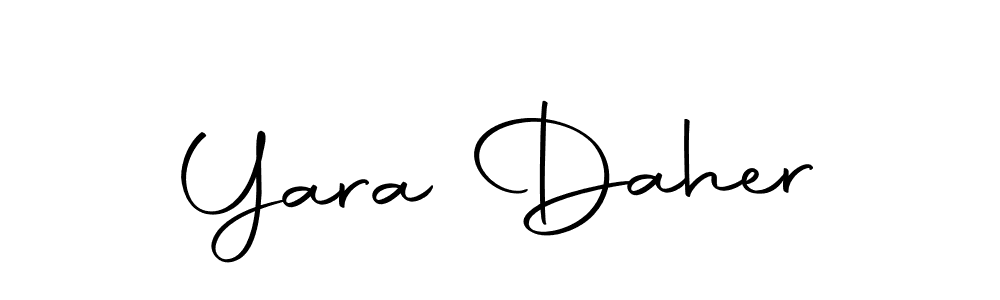 Design your own signature with our free online signature maker. With this signature software, you can create a handwritten (Autography-DOLnW) signature for name Yara Daher. Yara Daher signature style 10 images and pictures png