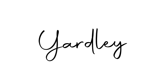 Design your own signature with our free online signature maker. With this signature software, you can create a handwritten (Autography-DOLnW) signature for name Yardley. Yardley signature style 10 images and pictures png