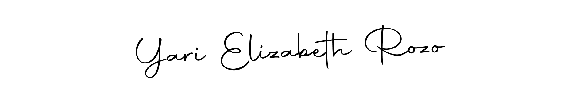 Make a beautiful signature design for name Yari Elizabeth Rozo. Use this online signature maker to create a handwritten signature for free. Yari Elizabeth Rozo signature style 10 images and pictures png