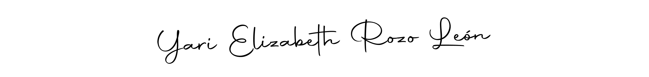 This is the best signature style for the Yari Elizabeth Rozo León name. Also you like these signature font (Autography-DOLnW). Mix name signature. Yari Elizabeth Rozo León signature style 10 images and pictures png