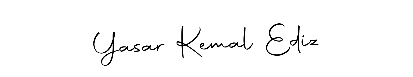 How to make Yasar Kemal Ediz name signature. Use Autography-DOLnW style for creating short signs online. This is the latest handwritten sign. Yasar Kemal Ediz signature style 10 images and pictures png