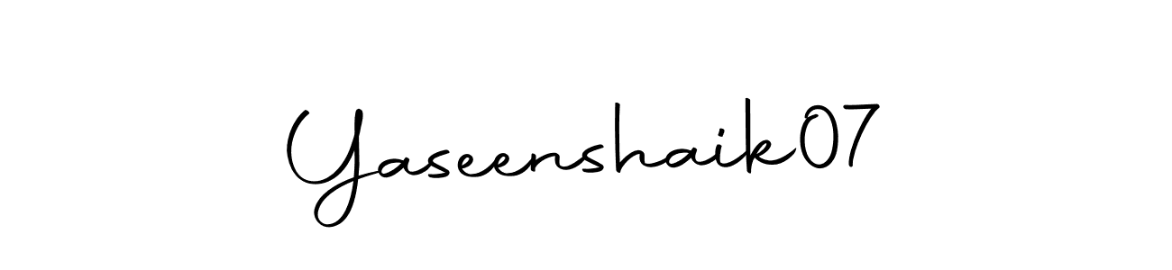 Make a beautiful signature design for name Yaseenshaik07. With this signature (Autography-DOLnW) style, you can create a handwritten signature for free. Yaseenshaik07 signature style 10 images and pictures png