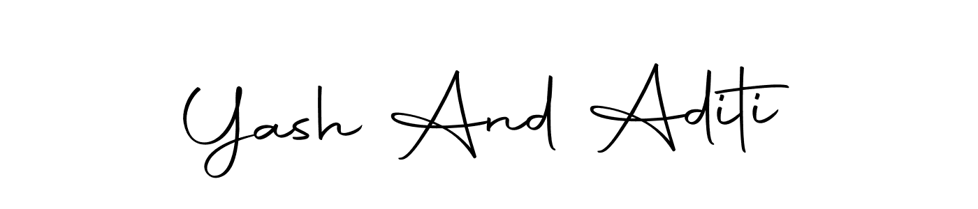 Design your own signature with our free online signature maker. With this signature software, you can create a handwritten (Autography-DOLnW) signature for name Yash And Aditi. Yash And Aditi signature style 10 images and pictures png