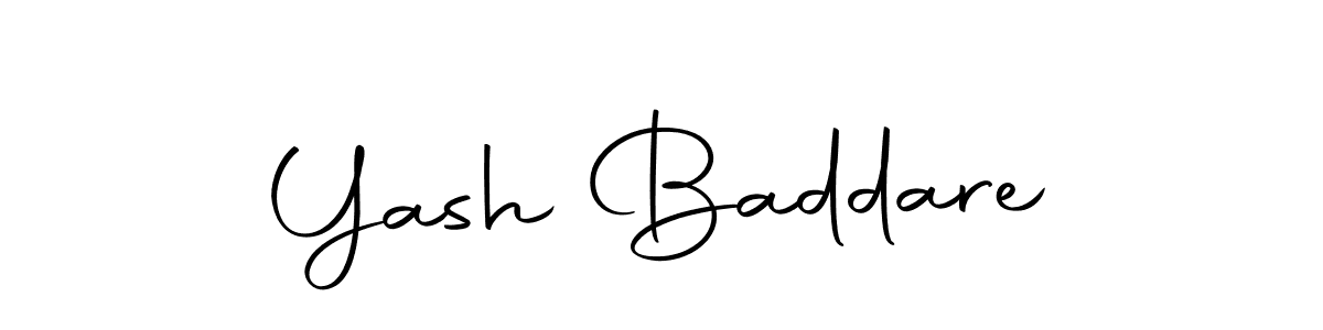 Design your own signature with our free online signature maker. With this signature software, you can create a handwritten (Autography-DOLnW) signature for name Yash Baddare. Yash Baddare signature style 10 images and pictures png