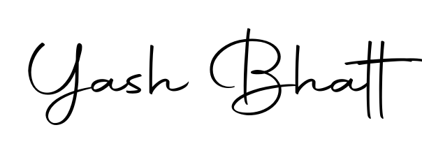 Practice writing Yash Bhatt with the flow of Autography-DOLnW lettering. A fantastic source of inspiration for developing your personal signature style. Yash Bhatt signature style 10 images and pictures png