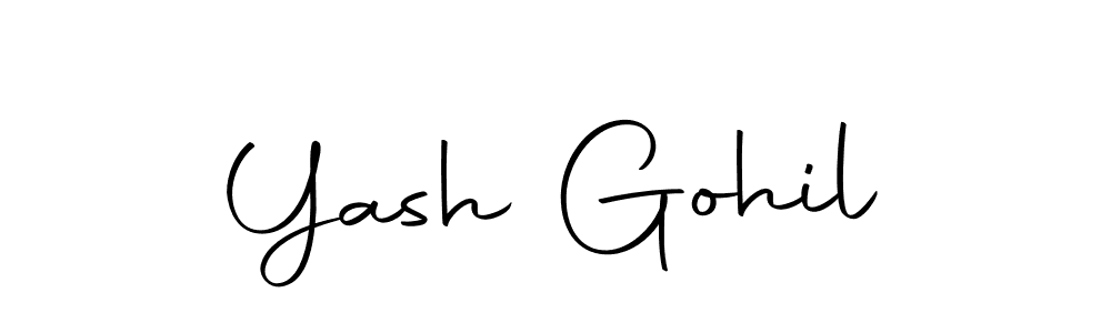 How to make Yash Gohil name signature. Use Autography-DOLnW style for creating short signs online. This is the latest handwritten sign. Yash Gohil signature style 10 images and pictures png