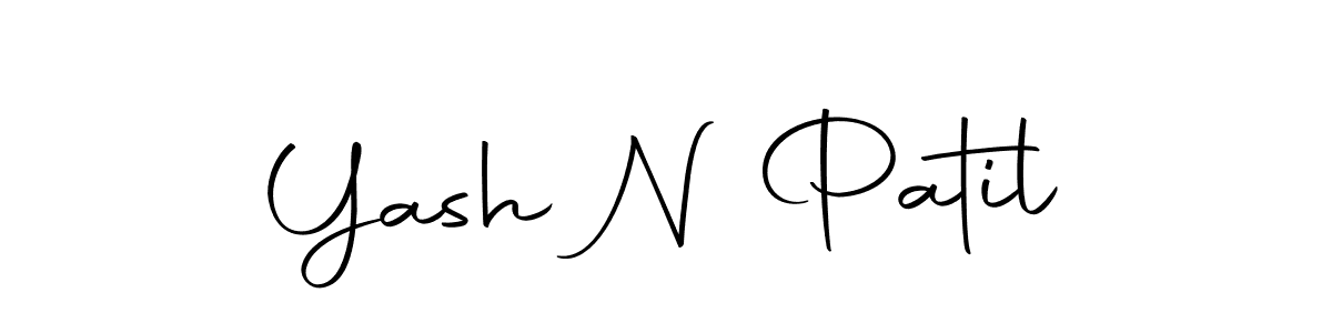 How to make Yash N Patil name signature. Use Autography-DOLnW style for creating short signs online. This is the latest handwritten sign. Yash N Patil signature style 10 images and pictures png