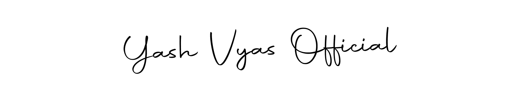 How to make Yash Vyas Official name signature. Use Autography-DOLnW style for creating short signs online. This is the latest handwritten sign. Yash Vyas Official signature style 10 images and pictures png