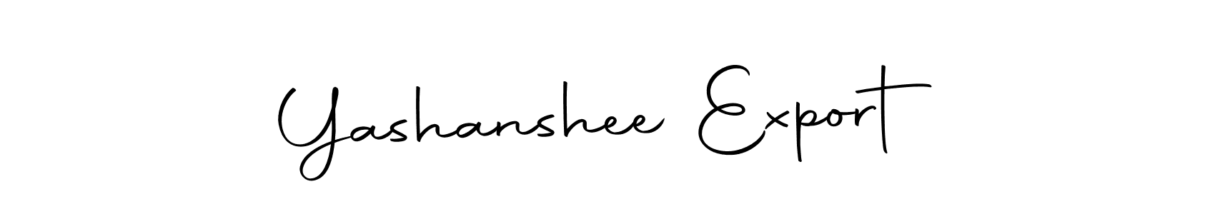 Design your own signature with our free online signature maker. With this signature software, you can create a handwritten (Autography-DOLnW) signature for name Yashanshee Export. Yashanshee Export signature style 10 images and pictures png