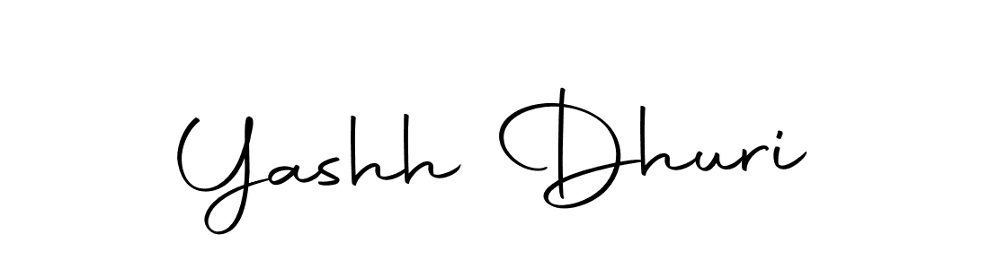 How to make Yashh Dhuri name signature. Use Autography-DOLnW style for creating short signs online. This is the latest handwritten sign. Yashh Dhuri signature style 10 images and pictures png