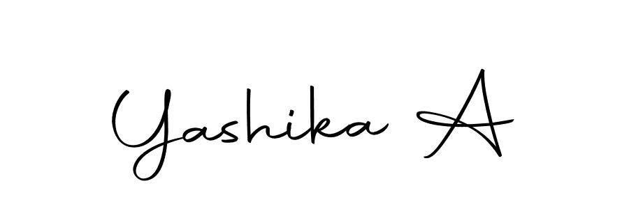 Use a signature maker to create a handwritten signature online. With this signature software, you can design (Autography-DOLnW) your own signature for name Yashika A. Yashika A signature style 10 images and pictures png