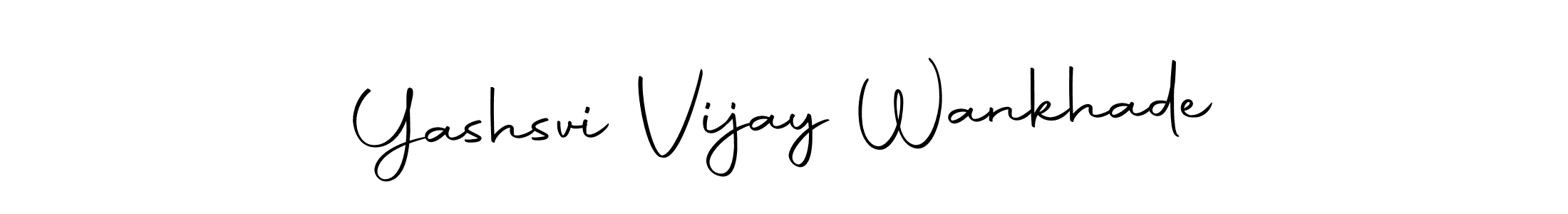 How to make Yashsvi Vijay Wankhade name signature. Use Autography-DOLnW style for creating short signs online. This is the latest handwritten sign. Yashsvi Vijay Wankhade signature style 10 images and pictures png