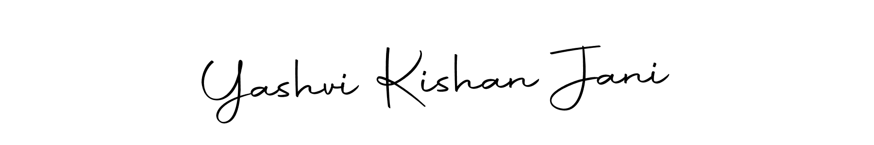 How to make Yashvi Kishan Jani name signature. Use Autography-DOLnW style for creating short signs online. This is the latest handwritten sign. Yashvi Kishan Jani signature style 10 images and pictures png