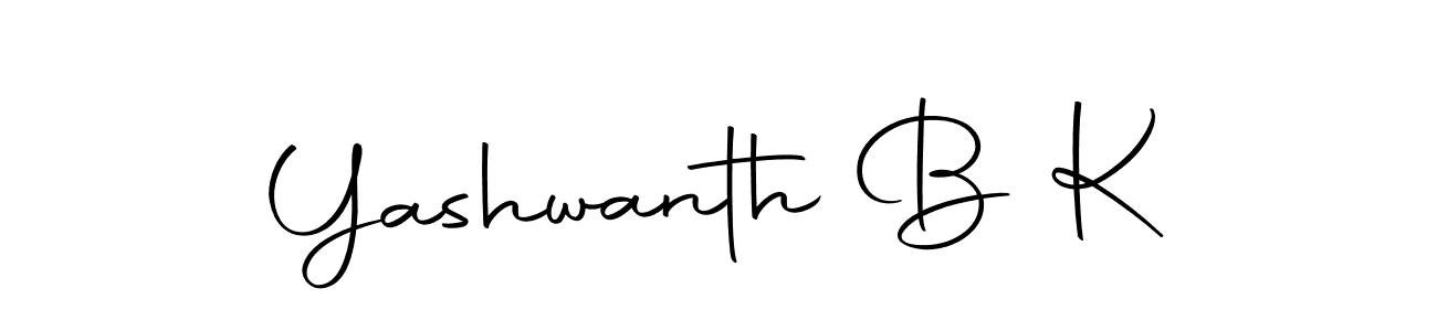 Design your own signature with our free online signature maker. With this signature software, you can create a handwritten (Autography-DOLnW) signature for name Yashwanth B K. Yashwanth B K signature style 10 images and pictures png