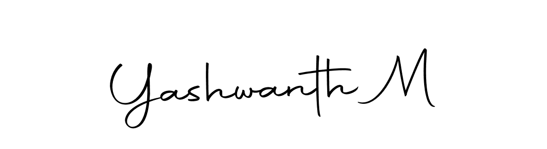 How to make Yashwanth M name signature. Use Autography-DOLnW style for creating short signs online. This is the latest handwritten sign. Yashwanth M signature style 10 images and pictures png