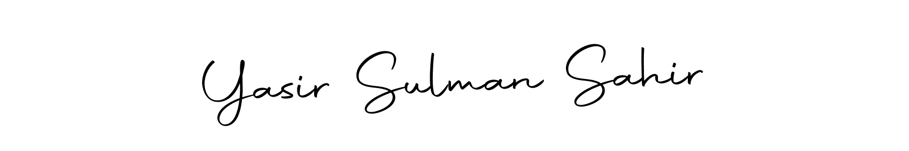 Create a beautiful signature design for name Yasir Sulman Sahir. With this signature (Autography-DOLnW) fonts, you can make a handwritten signature for free. Yasir Sulman Sahir signature style 10 images and pictures png