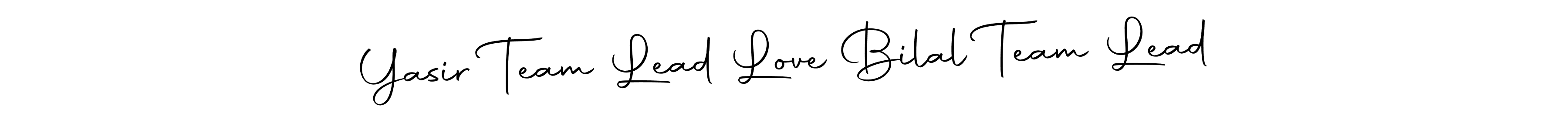 How to make Yasir Team Lead Love Bilal Team Lead name signature. Use Autography-DOLnW style for creating short signs online. This is the latest handwritten sign. Yasir Team Lead Love Bilal Team Lead signature style 10 images and pictures png