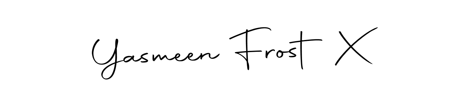 This is the best signature style for the Yasmeen Frost X name. Also you like these signature font (Autography-DOLnW). Mix name signature. Yasmeen Frost X signature style 10 images and pictures png