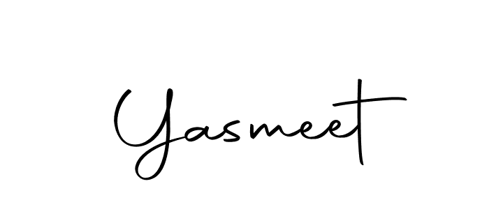 Design your own signature with our free online signature maker. With this signature software, you can create a handwritten (Autography-DOLnW) signature for name Yasmeet. Yasmeet signature style 10 images and pictures png