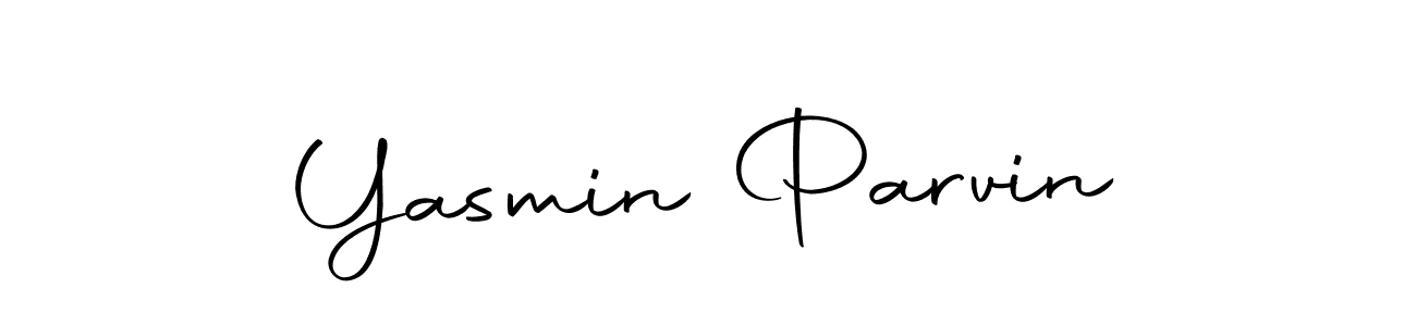 How to make Yasmin Parvin name signature. Use Autography-DOLnW style for creating short signs online. This is the latest handwritten sign. Yasmin Parvin signature style 10 images and pictures png