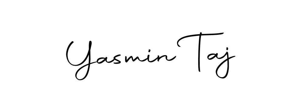 Create a beautiful signature design for name Yasmin Taj. With this signature (Autography-DOLnW) fonts, you can make a handwritten signature for free. Yasmin Taj signature style 10 images and pictures png