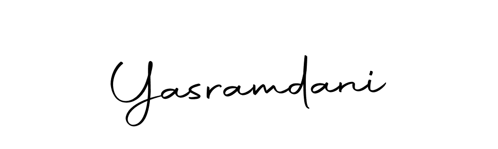 Use a signature maker to create a handwritten signature online. With this signature software, you can design (Autography-DOLnW) your own signature for name Yasramdani. Yasramdani signature style 10 images and pictures png
