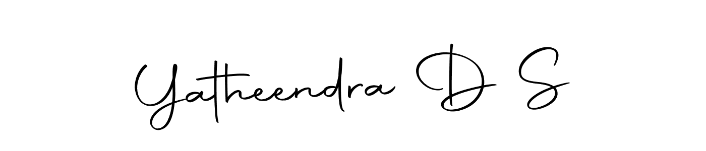 Use a signature maker to create a handwritten signature online. With this signature software, you can design (Autography-DOLnW) your own signature for name Yatheendra D S. Yatheendra D S signature style 10 images and pictures png