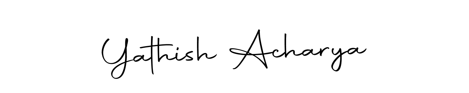 Design your own signature with our free online signature maker. With this signature software, you can create a handwritten (Autography-DOLnW) signature for name Yathish Acharya. Yathish Acharya signature style 10 images and pictures png