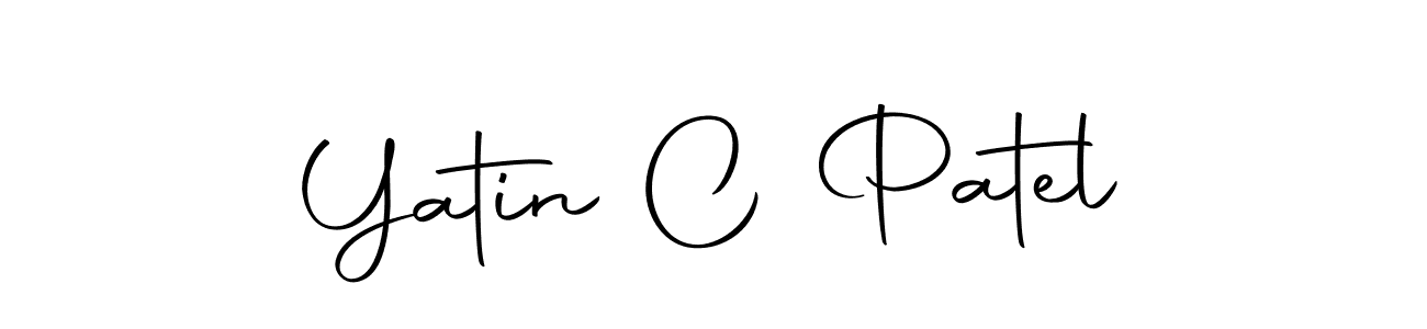 How to make Yatin C Patel name signature. Use Autography-DOLnW style for creating short signs online. This is the latest handwritten sign. Yatin C Patel signature style 10 images and pictures png