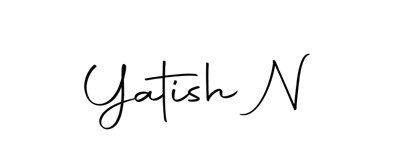 Make a beautiful signature design for name Yatish N. With this signature (Autography-DOLnW) style, you can create a handwritten signature for free. Yatish N signature style 10 images and pictures png