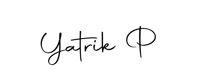 You should practise on your own different ways (Autography-DOLnW) to write your name (Yatrik P) in signature. don't let someone else do it for you. Yatrik P signature style 10 images and pictures png