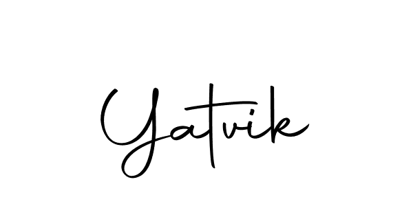 Use a signature maker to create a handwritten signature online. With this signature software, you can design (Autography-DOLnW) your own signature for name Yatvik. Yatvik signature style 10 images and pictures png