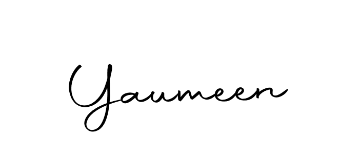 Use a signature maker to create a handwritten signature online. With this signature software, you can design (Autography-DOLnW) your own signature for name Yaumeen. Yaumeen signature style 10 images and pictures png