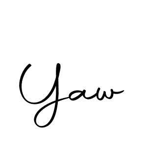 Use a signature maker to create a handwritten signature online. With this signature software, you can design (Autography-DOLnW) your own signature for name Yaw. Yaw signature style 10 images and pictures png