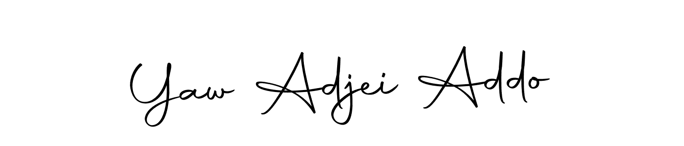 Autography-DOLnW is a professional signature style that is perfect for those who want to add a touch of class to their signature. It is also a great choice for those who want to make their signature more unique. Get Yaw Adjei Addo name to fancy signature for free. Yaw Adjei Addo signature style 10 images and pictures png