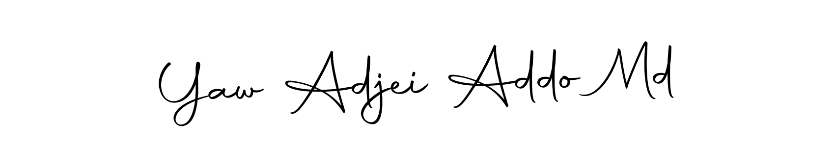 Create a beautiful signature design for name Yaw Adjei Addo Md. With this signature (Autography-DOLnW) fonts, you can make a handwritten signature for free. Yaw Adjei Addo Md signature style 10 images and pictures png