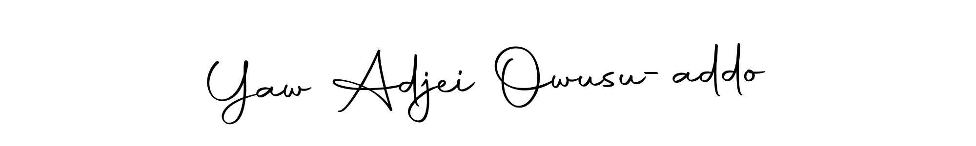 How to make Yaw Adjei Owusu-addo name signature. Use Autography-DOLnW style for creating short signs online. This is the latest handwritten sign. Yaw Adjei Owusu-addo signature style 10 images and pictures png