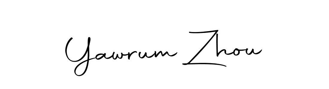 Make a beautiful signature design for name Yawrum Zhou. With this signature (Autography-DOLnW) style, you can create a handwritten signature for free. Yawrum Zhou signature style 10 images and pictures png