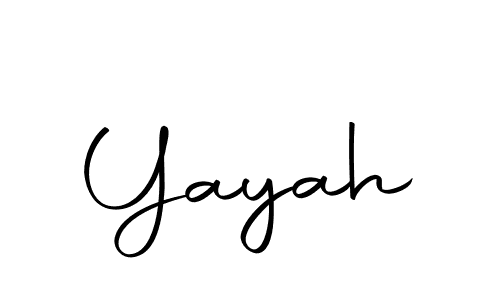 Design your own signature with our free online signature maker. With this signature software, you can create a handwritten (Autography-DOLnW) signature for name Yayah. Yayah signature style 10 images and pictures png