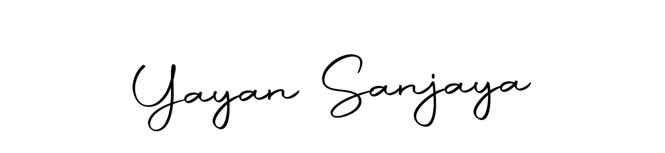 Design your own signature with our free online signature maker. With this signature software, you can create a handwritten (Autography-DOLnW) signature for name Yayan Sanjaya. Yayan Sanjaya signature style 10 images and pictures png