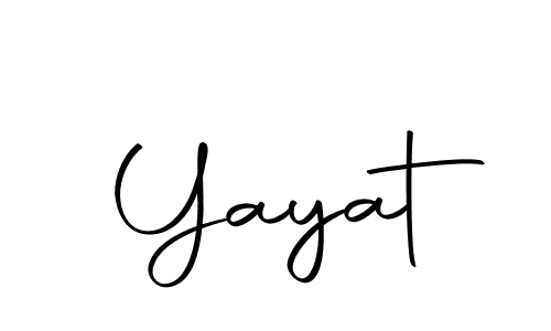 Design your own signature with our free online signature maker. With this signature software, you can create a handwritten (Autography-DOLnW) signature for name Yayat. Yayat signature style 10 images and pictures png